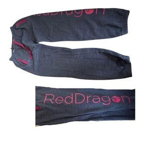 Large Red Dragon Grey Sweatpants